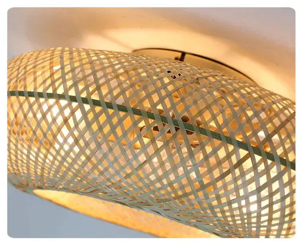Luminária com Ventilador de teto moderno em Bambu - ZenithBreeze® - Bambu Breeze Edition