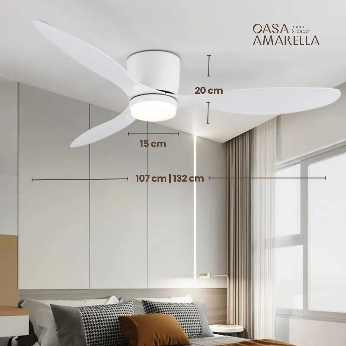 Ventilador de teto moderno com controle remoto - ZenithBreeze®