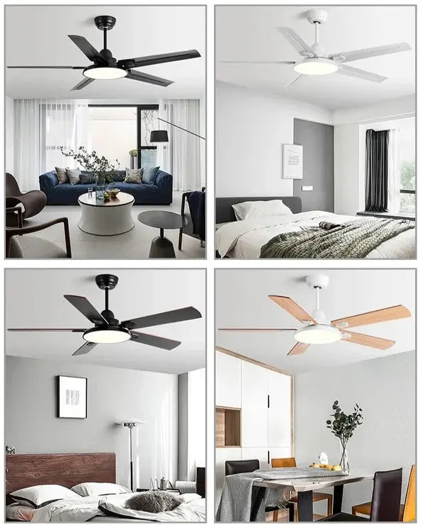 Ventilador de teto moderno Industrial com controle remoto - ZenithBreeze® Z2 Pro