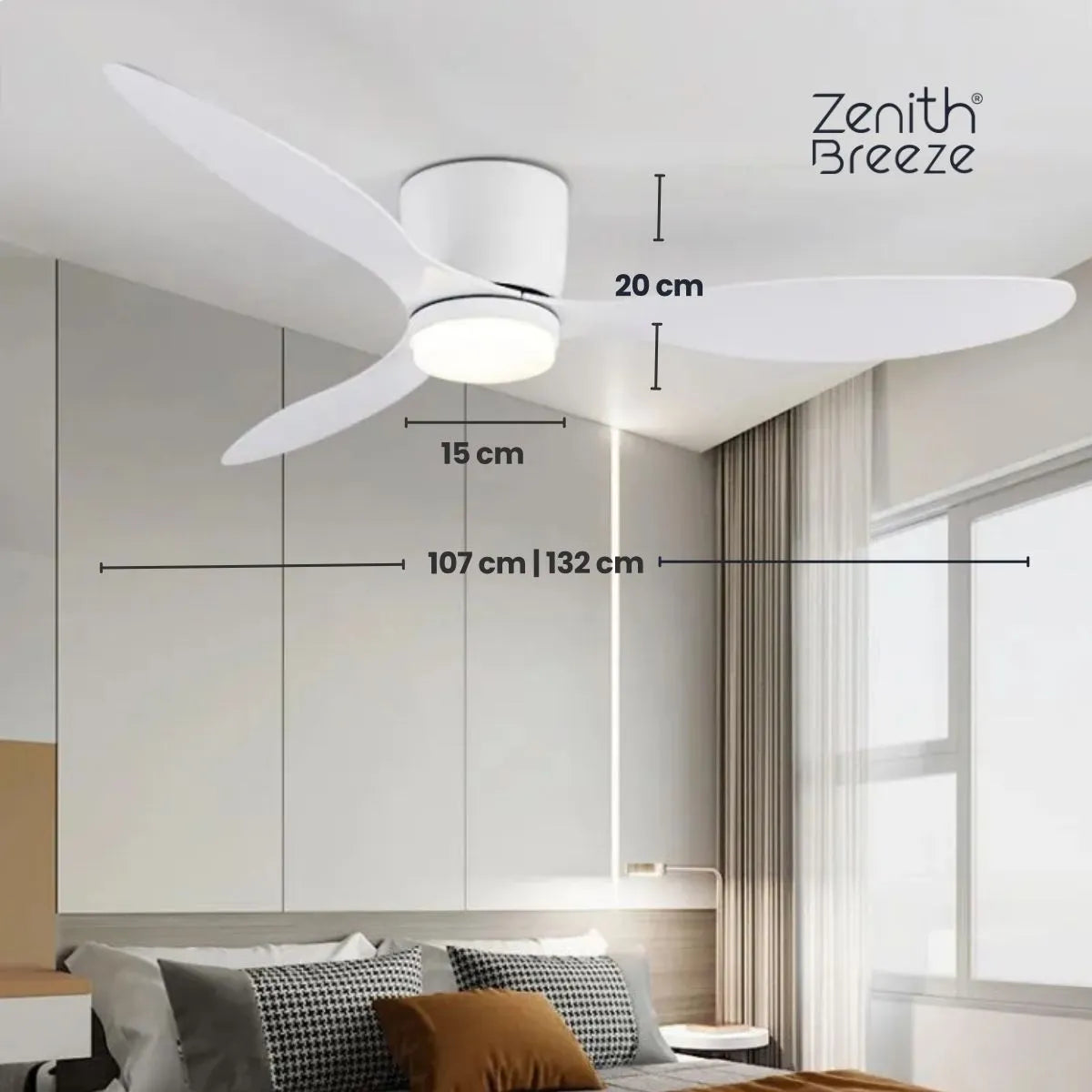 Ventilador de teto moderno com controle remoto - ZenithBreeze®